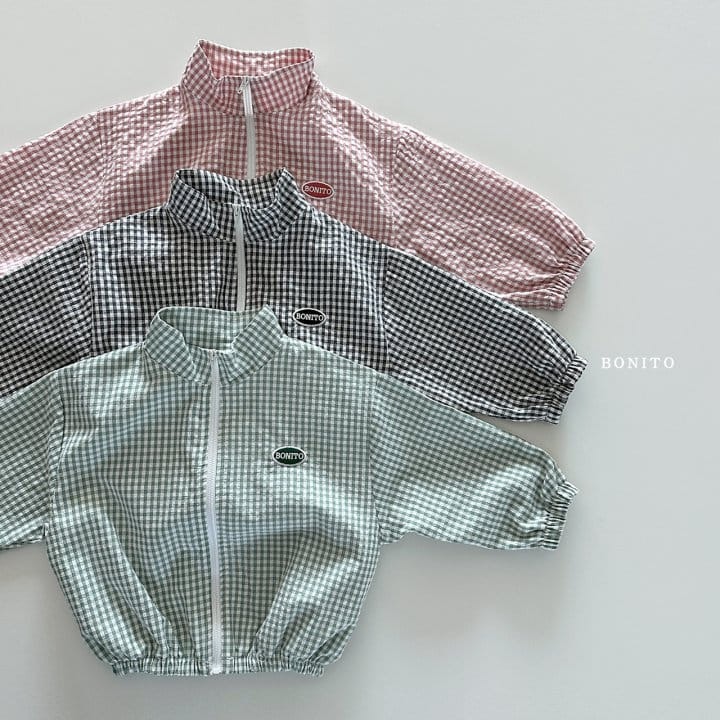 Bonito - Korean Children Fashion - #discoveringself - Wapen Check Zip Up Top Bottom Set - 4