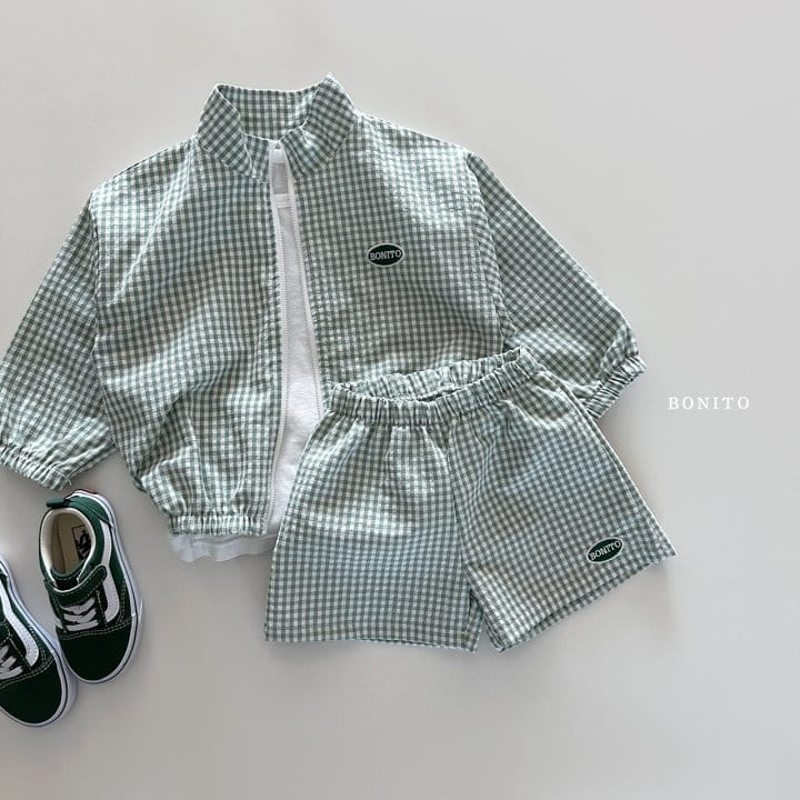 Bonito - Korean Children Fashion - #minifashionista - Wapen Check Zip Up Top Bottom Set - 11