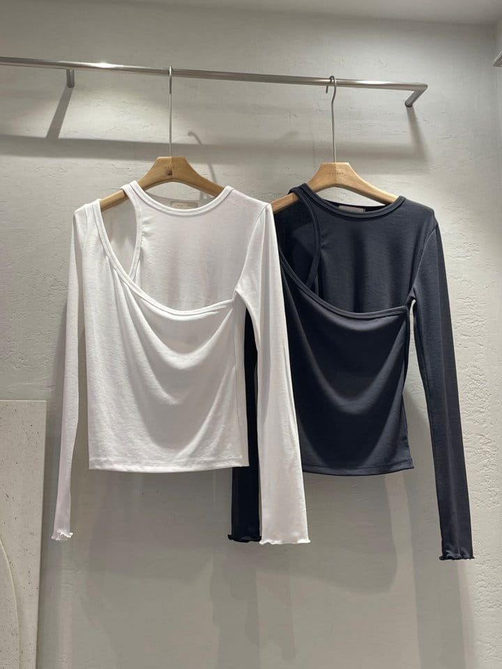 Brick - Korean Women Fashion - #womensfashion - Joy Slit Tee