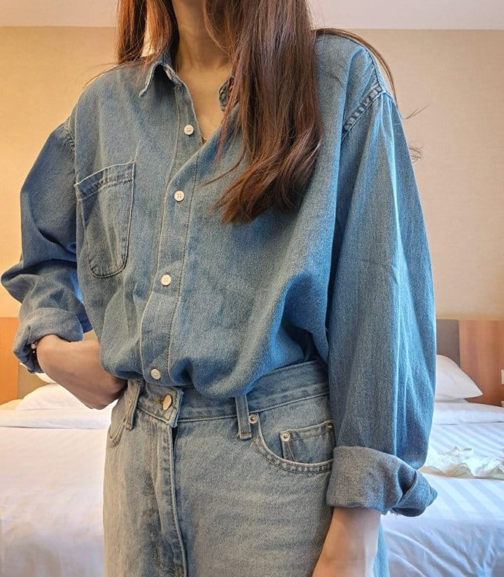 Buttering - Korean Women Fashion - #womensfashion - Marco Denim Shirt - 4