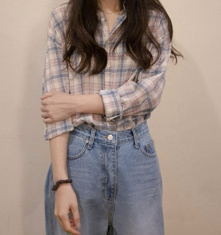 Buttering - Korean Women Fashion - #womensfashion - Meringue Check Shirt - 4