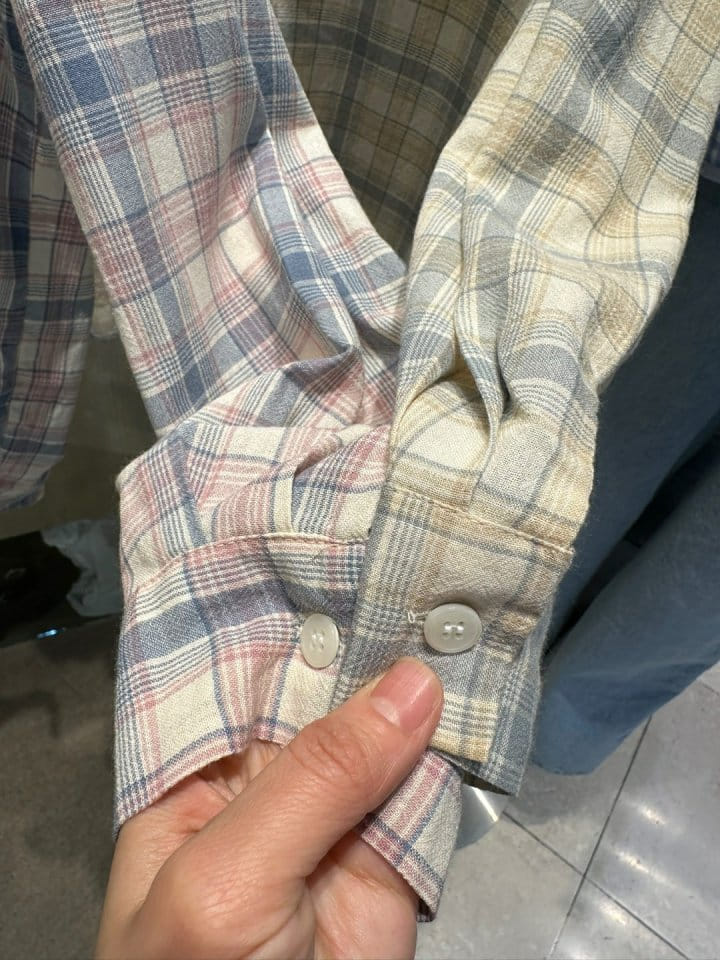Buttering - Korean Women Fashion - #momslook - Meringue Check Shirt - 8