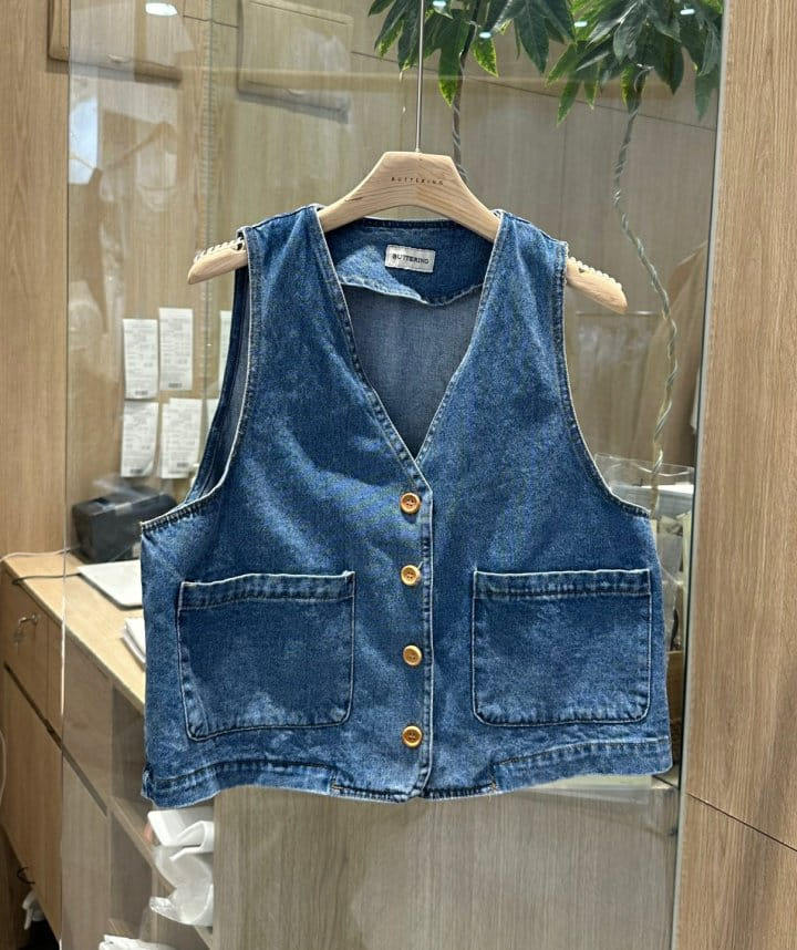 Buttering - Korean Women Fashion - #momslook - Day Denim Vest