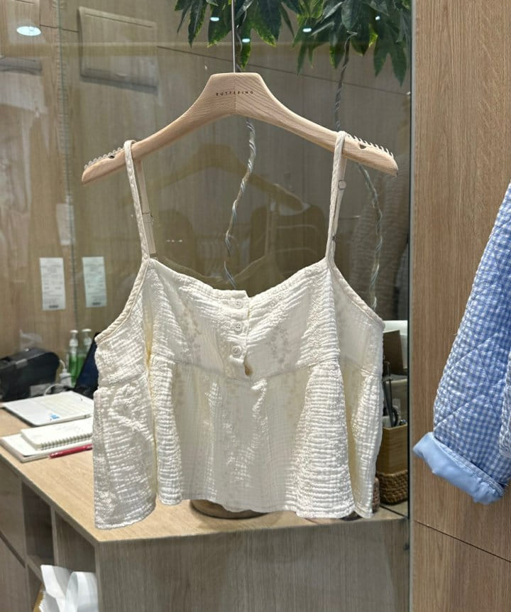 Buttering - Korean Women Fashion - #momslook - Creamy Embroidery Sleeveless