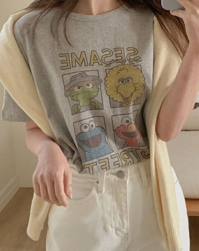 Buttering - Korean Women Fashion - #vintagekidsstyle - Frame Tee - 7