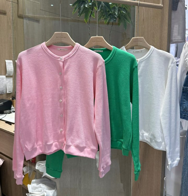 Buttering - Korean Women Fashion - #womensfashion - Waffle Cardigan - 2