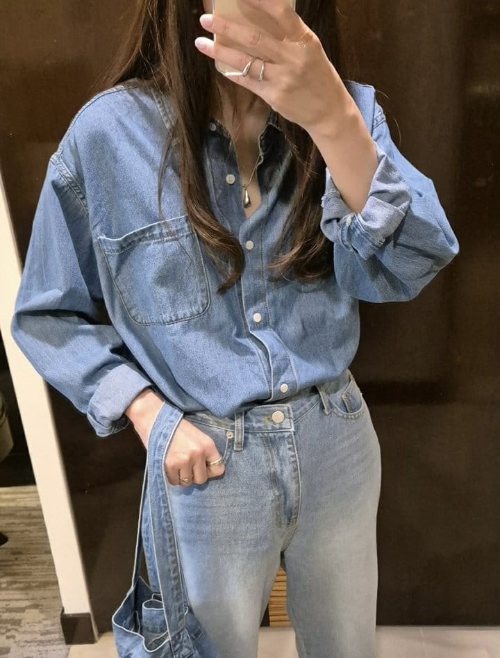 Buttering - Korean Women Fashion - #womensfashion - Marco Denim Shirt