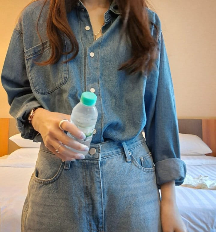 Buttering - Korean Women Fashion - #womensfashion - Marco Denim Shirt - 3