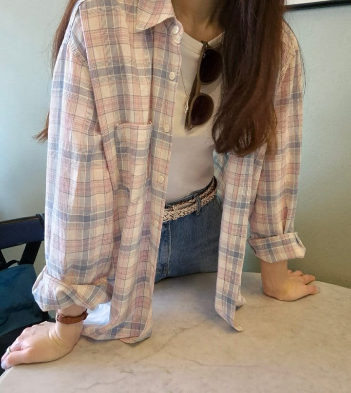 Buttering - Korean Women Fashion - #womensfashion - Meringue Check Shirt