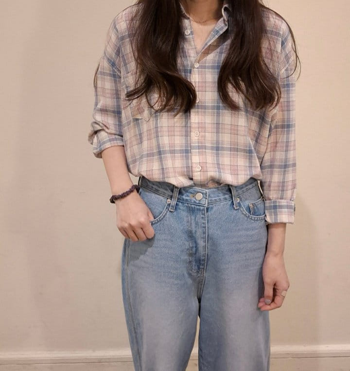 Buttering - Korean Women Fashion - #womensfashion - Meringue Check Shirt - 3