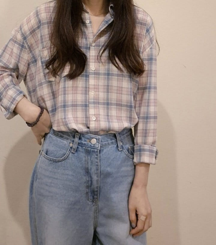 Buttering - Korean Women Fashion - #womensfashion - Meringue Check Shirt - 5