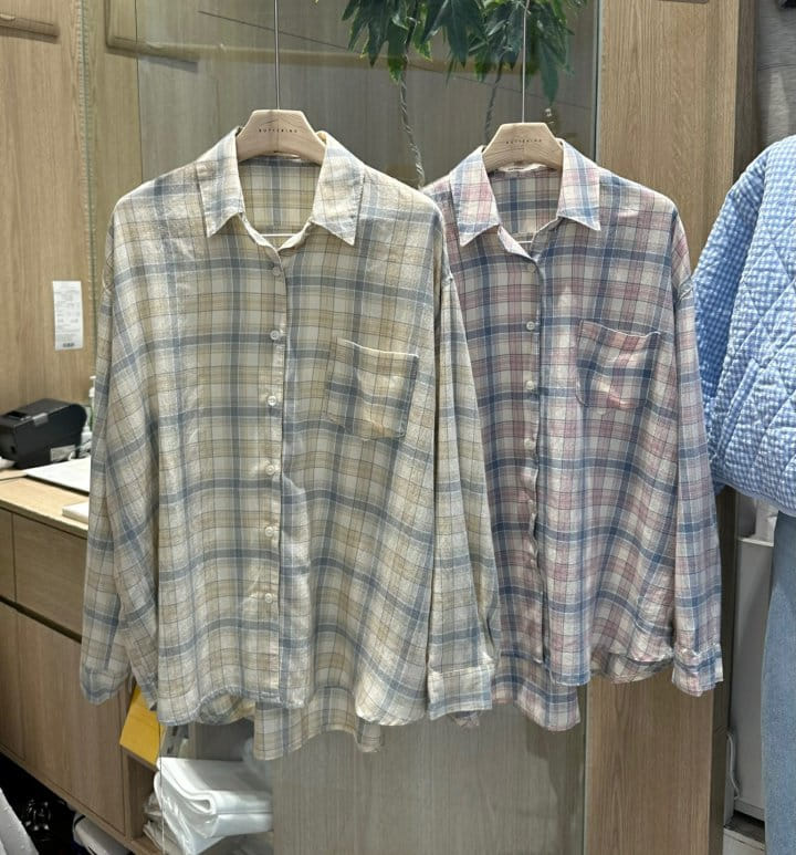 Buttering - Korean Women Fashion - #womensfashion - Meringue Check Shirt - 7