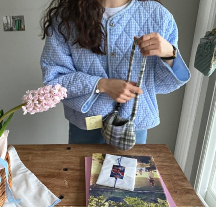Buttering - Korean Women Fashion - #womensfashion - Check Quilting Jumper - 2