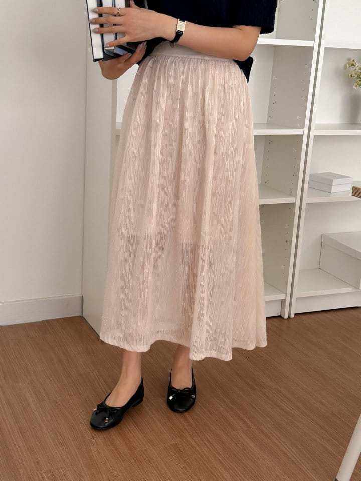 Bytheshew - Korean Women Fashion - #momslook - Lace Long Skirt - 5