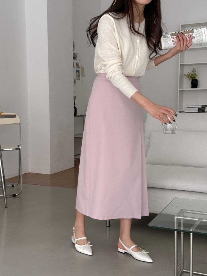 Bytheshew - Korean Women Fashion - #momslook - One Side Wrinkle Skirt - 3