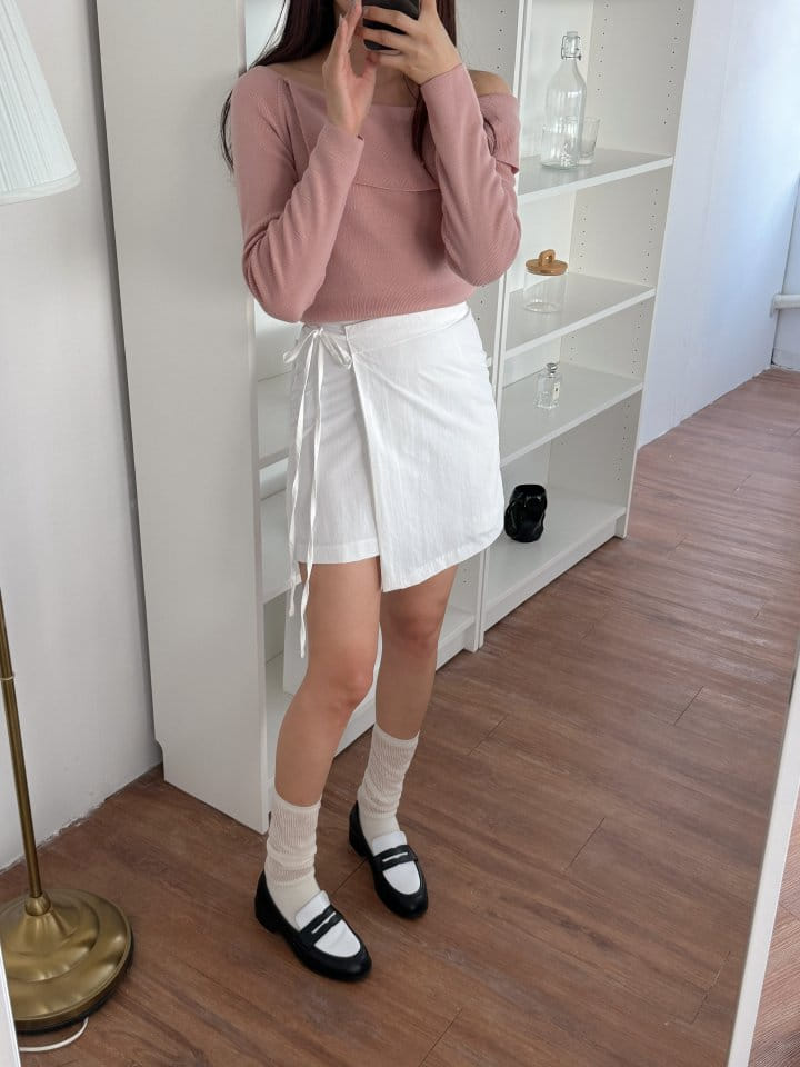 Bytheshew - Korean Women Fashion - #thatsdarling - Wrap Ribbon Skirt - 11