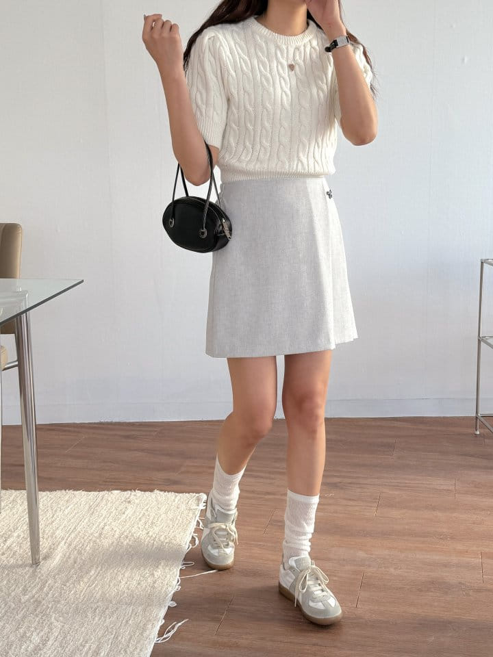 Bytheshew - Korean Women Fashion - #thelittlethings - Cubic Ribbon Skirt - 9