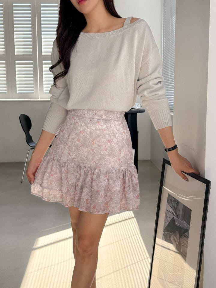 Bytheshew - Korean Women Fashion - #vintageinspired - Couple Place Skirt - 6