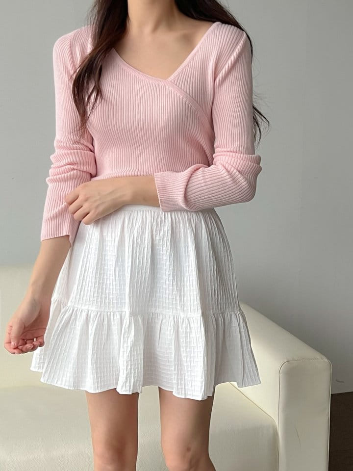 Bytheshew - Korean Women Fashion - #womensfashion - Waffle Kan Kan Skirt Pants - 9