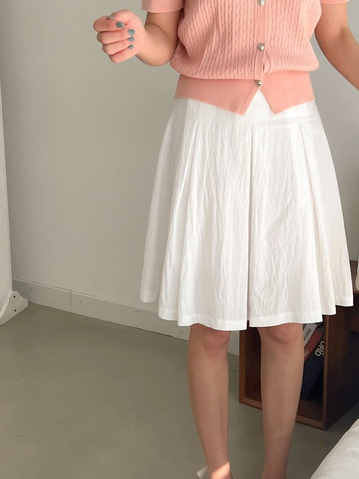 Bytheshew - Korean Women Fashion - #womensfashion - Midi Plain Skirt - 3