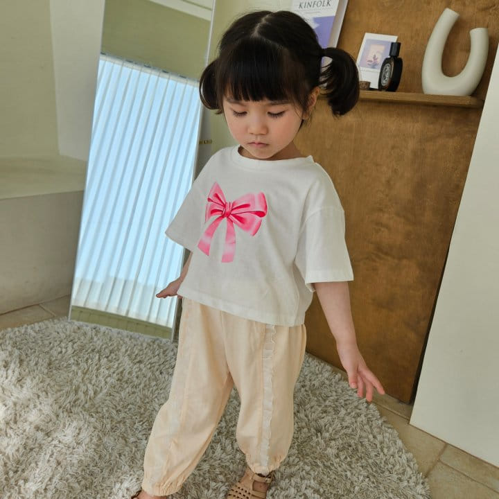 Color - Korean Children Fashion - #stylishchildhood - Ribbon Tee