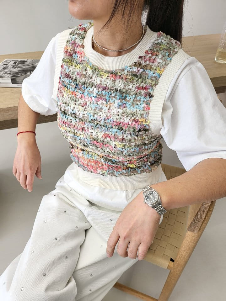 Corner0123 - Korean Women Fashion - #momslook - Mix Vest - 7