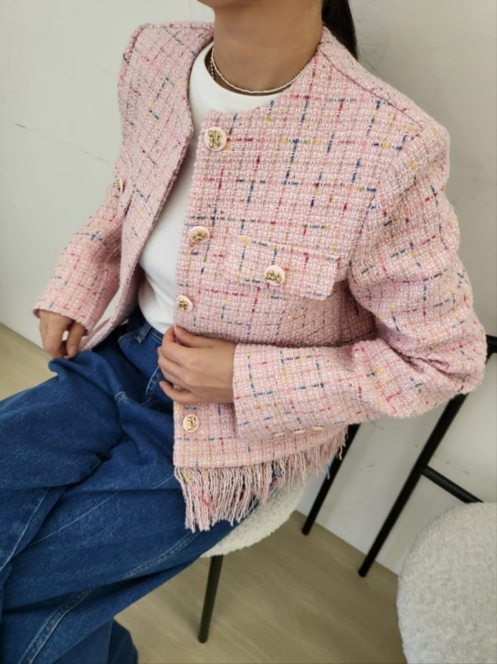Corner0123 - Korean Women Fashion - #momslook - Tassel Jacket - 5