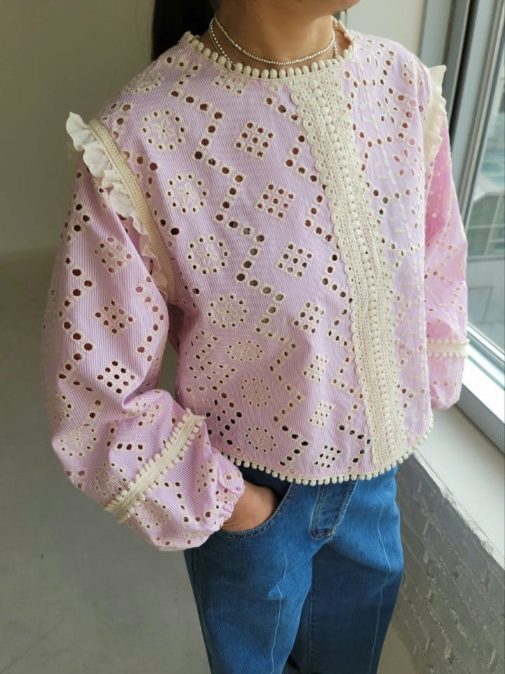 Corner0123 - Korean Women Fashion - #momslook - ST Embroidery Blouse - 2