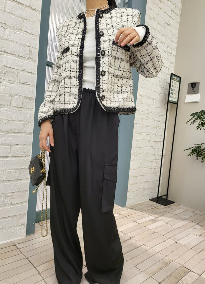Corner0123 - Korean Women Fashion - #womensfashion - Check Jacket - 4
