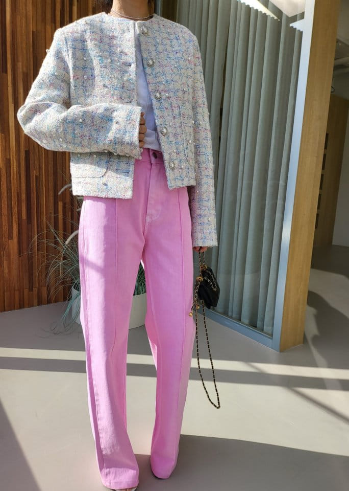 Corner0123 - Korean Women Fashion - #momslook - Pearl Jacket - 2