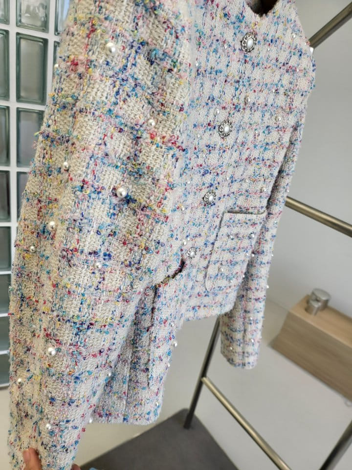Corner0123 - Korean Women Fashion - #momslook - Pearl Jacket - 6