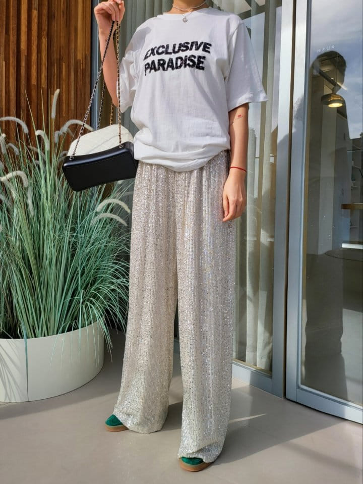 Corner0123 - Korean Women Fashion - #momslook - Spangle Banding Pants - 10