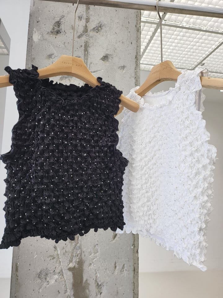 Corner0123 - Korean Women Fashion - #momslook - Beads Terry Vest - 6