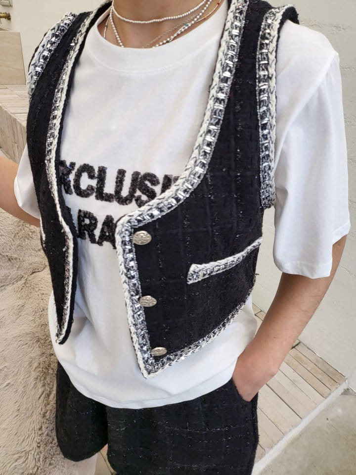 Corner0123 - Korean Women Fashion - #pursuepretty - Tape Vest - 5