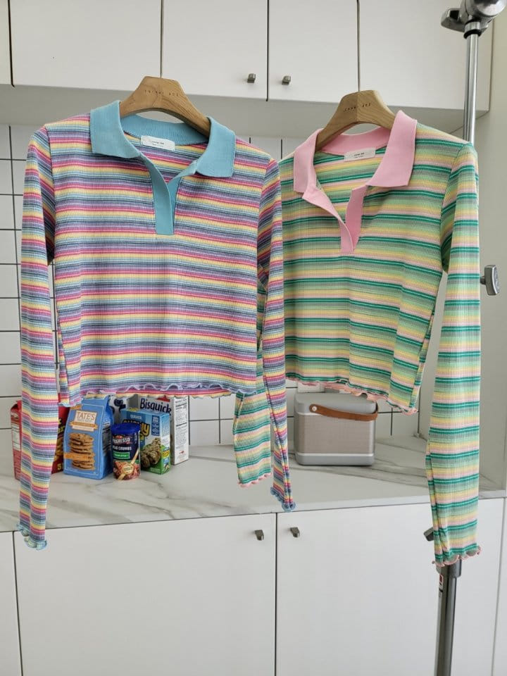 Corner0123 - Korean Women Fashion - #pursuepretty - ST PK Tee - 6