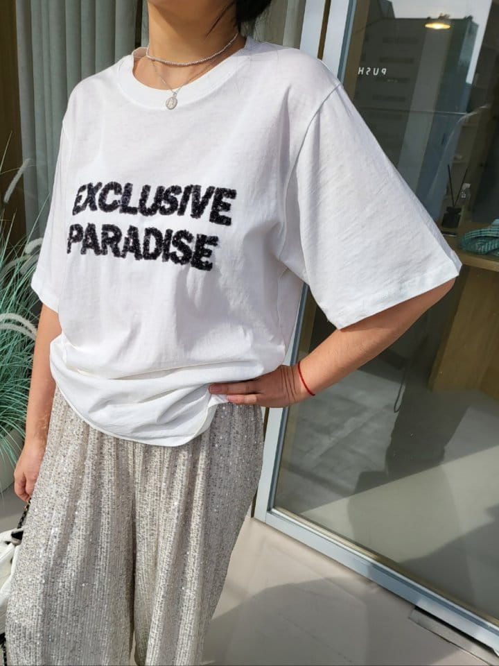 Corner0123 - Korean Women Fashion - #pursuepretty - Spangle Tee - 3