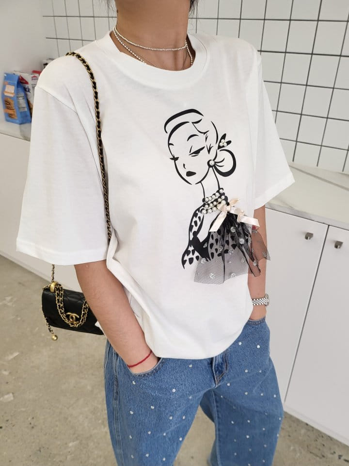 Corner0123 - Korean Women Fashion - #restrostyle - Cutie Tee - 2