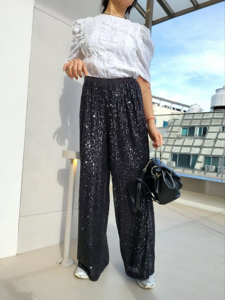 Corner0123 - Korean Women Fashion - #shopsmall - Spangle Banding Pants - 7