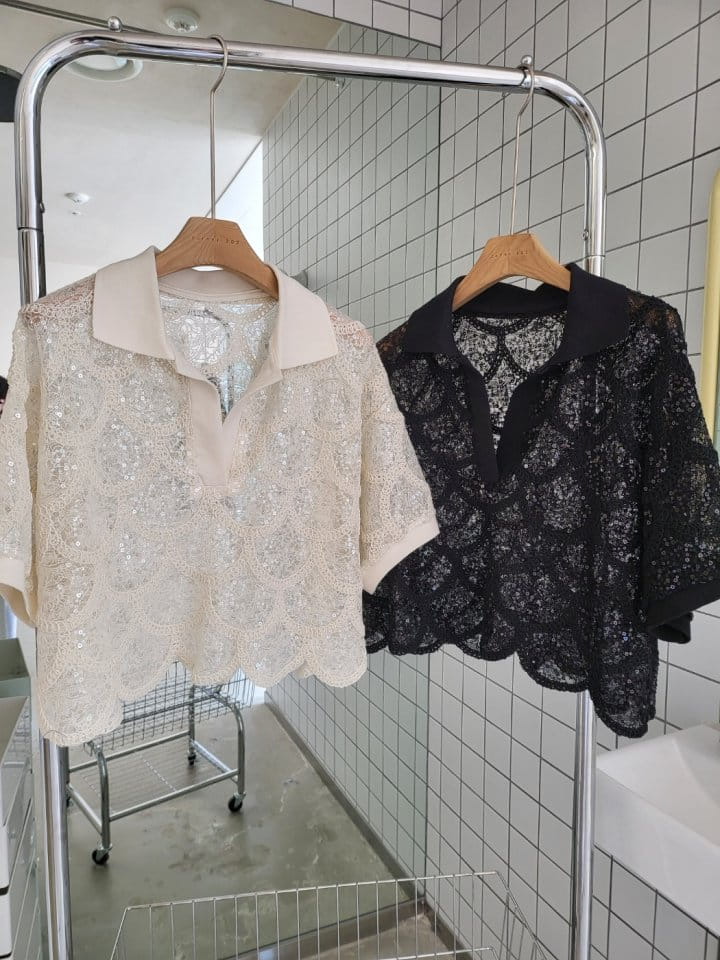 Corner0123 - Korean Women Fashion - #thatsdarling - Pico Collar Tee - 6