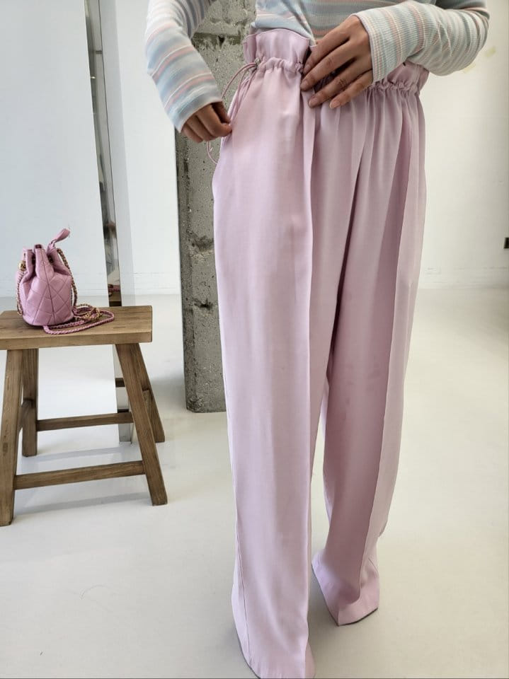 Corner0123 - Korean Women Fashion - #thatsdarling - String Pintuck Pants - 2