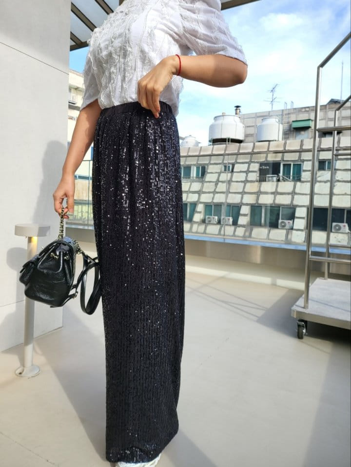 Corner0123 - Korean Women Fashion - #thatsdarling - Spangle Banding Pants - 8