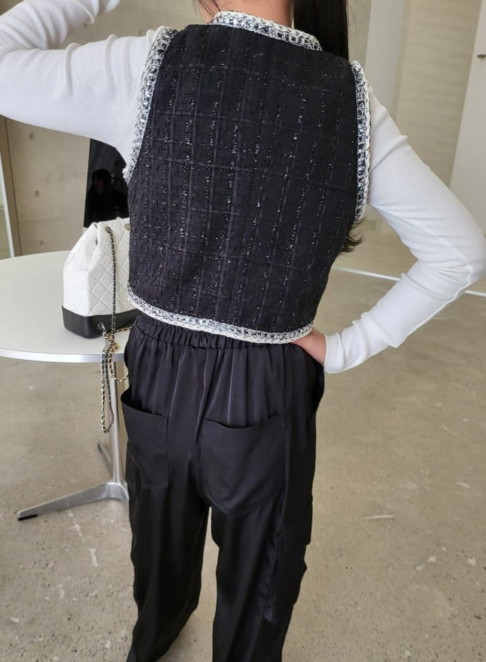 Corner0123 - Korean Women Fashion - #vintageinspired - Tape Vest - 3