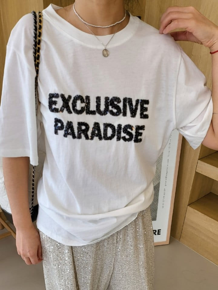 Corner0123 - Korean Women Fashion - #vintageinspired - Spangle Tee