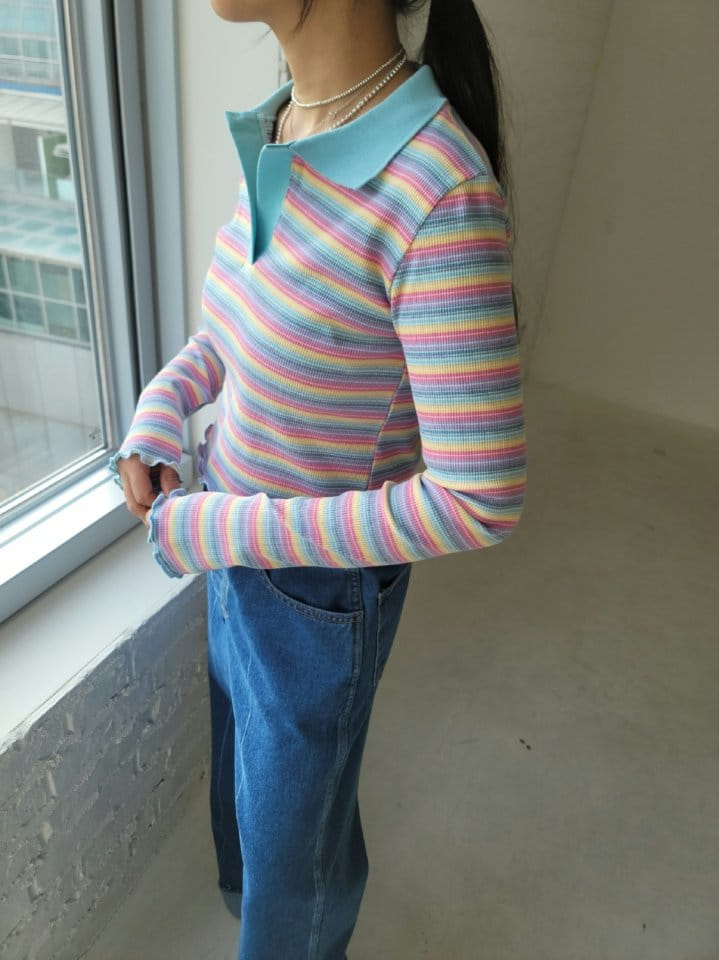 Corner0123 - Korean Women Fashion - #vintagekidsstyle - ST PK Tee - 5