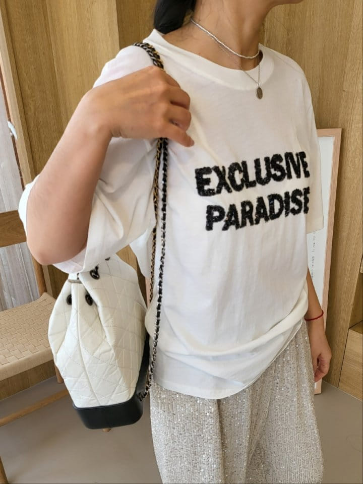Corner0123 - Korean Women Fashion - #vintagekidsstyle - Spangle Tee - 2
