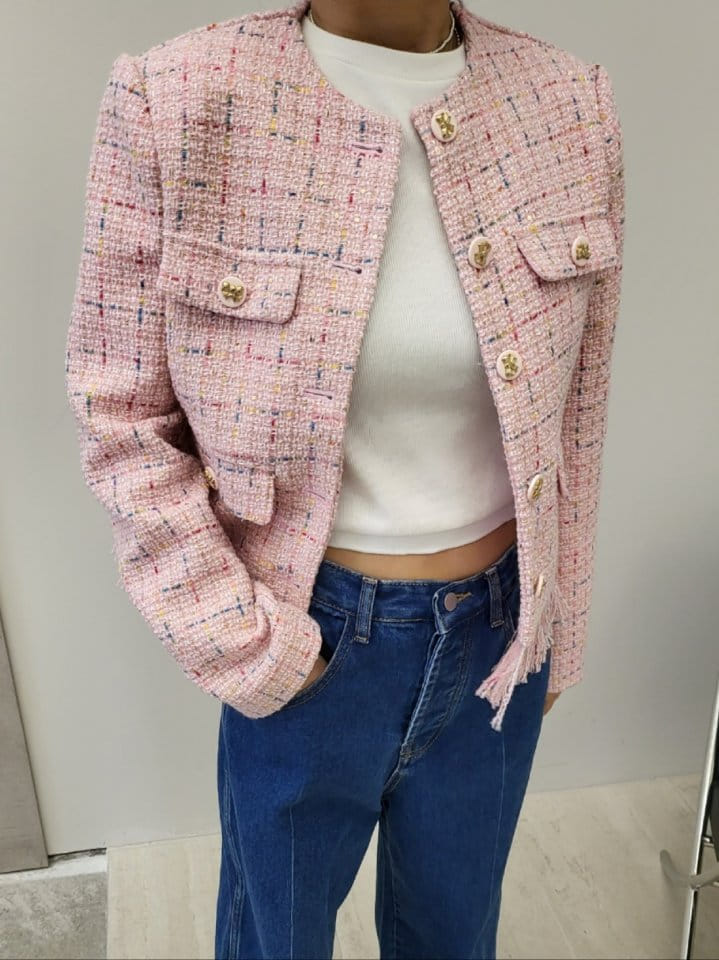 Corner0123 - Korean Women Fashion - #momslook - Tassel Jacket - 4