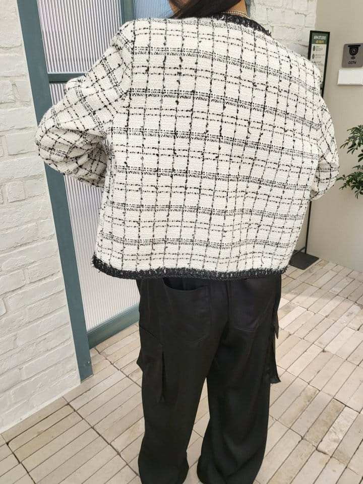 Corner0123 - Korean Women Fashion - #womensfashion - Check Jacket - 3