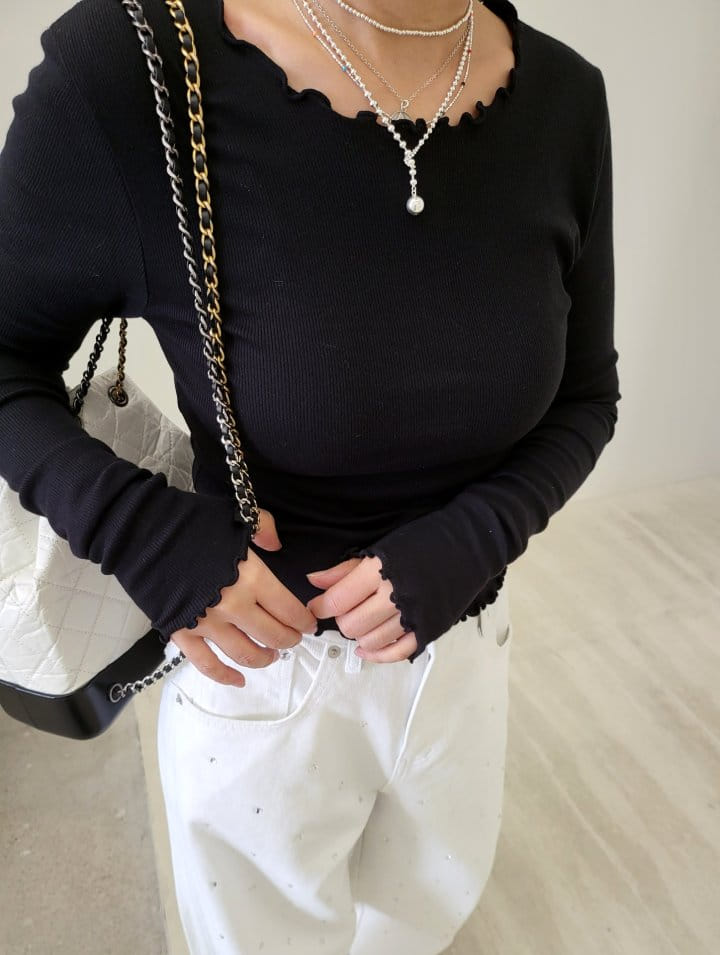 Corner0123 - Korean Women Fashion - #womensfashion - Ribbon Tee - 10