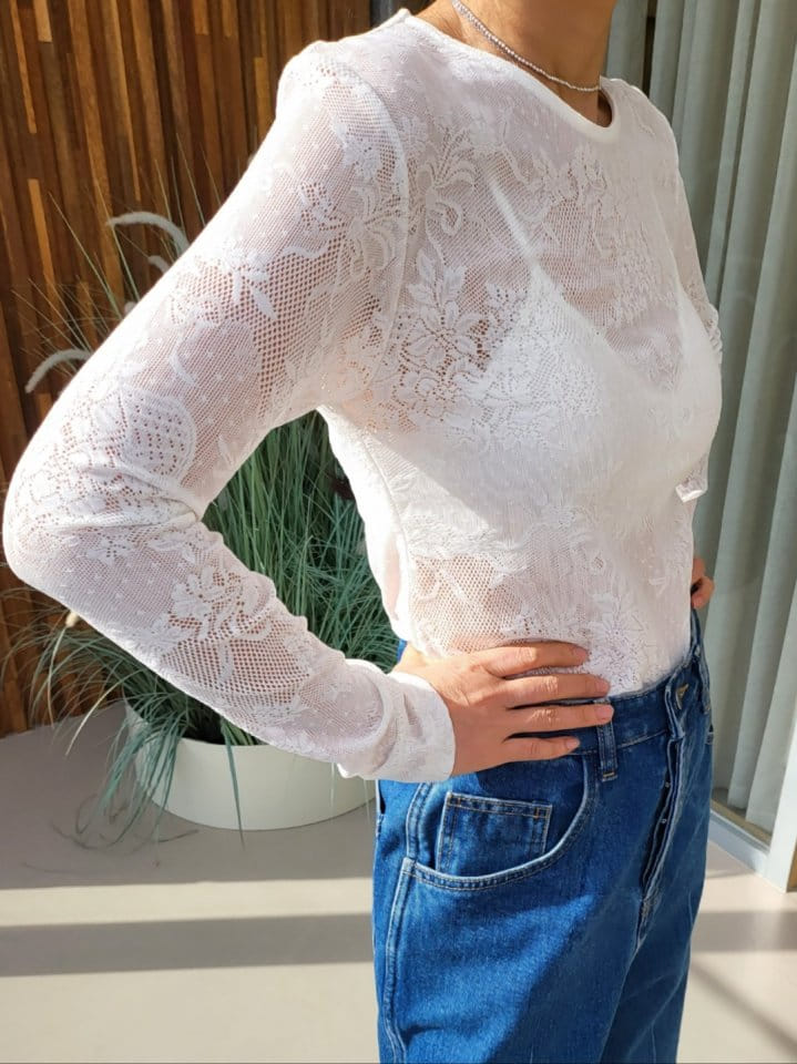 Corner0123 - Korean Women Fashion - #womensfashion - Lace Tee - 2