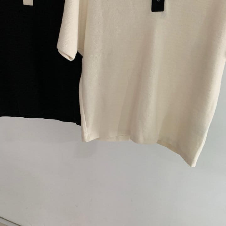 Cover - Korean Women Fashion - #romanticstyle - Retro Collar Tee - 9